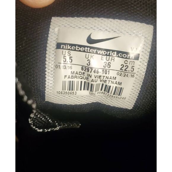 Nike Force Dunk Sky Hi Hidden Wedge Heel Sneakers Shoes Black 629746-001  Size - Picture 8 of 8